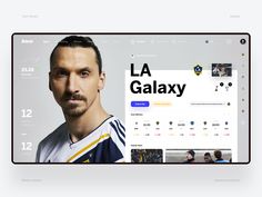 an image of a man with a mustache on his face and the words la galaxy above it