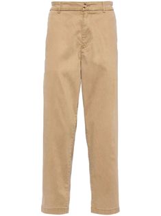 sesame beige lyocell blend mid-rise belt loops concealed fly and button fastening two side slash pockets two rear button-fastening jetted pockets straight leg turn-up hem Beige Chino Cotton Twill Pants With Straight Hem, Beige Relaxed Fit Work Pants With Tapered Leg, Tapered Chinos With Belt Loops, Tapered Straight Chinos With Belt Loops, Casual Straight Cargo Pants For Workwear, Classic Beige Pants With Patch Pockets, Classic Beige Chinos With Straight Hem, Beige Straight Leg Work Pants With Belt Loops, Beige Chinos With Belt Loops For Spring