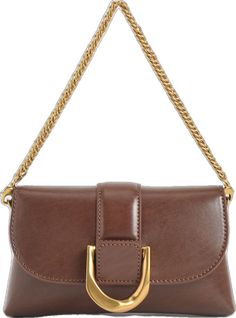 Brown Flap Bag With Metal Hardware For Work, Brown Shoulder Bag With Gold-tone Hardware For Evening, Modern Brown Shoulder Bag With Gold-tone Hardware, Evening Brown Baguette Bag With Adjustable Strap, Brown Office Saddle Bag With Adjustable Strap, Brown Saddle Bag With Adjustable Strap For Office, Brown Evening Shoulder Bag With Gold-tone Hardware, Everyday Brown Saddle Bag With Gold-tone Hardware, Brown Baguette Bag With Adjustable Strap For Office