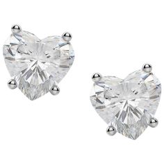 GIA Certified 1.80 Carat Heart Cut Shape Diamond Studs E/F Color VS2 Clarity Rings Luxury, Pear Cut Diamond, Heart Shaped Diamond, Fine Jewels, Modern Earrings, Dream Jewelry, Modern Jewelry, Diamond Earrings Studs, Diamond Studs