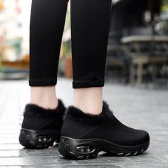 Possible Women's Fur Walking Shoes Sock Sneakers | Ultrasellershoes.com – Ultra Seller Shoes Stylish Sneakers Women, Sock Sneakers, Socks Sneakers, Walking Shoes Women, Work Shoes, Walking Shoes, Sock Shoes, Women's Sneakers, All Black Sneakers