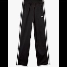 New Adidas Boy’s Active Sports Athletic Tricot Jogger Pants Black Size 4. Brand New With Tags On 100% Authentic Size: 4 Adidas Cotton Gym Pants, White Adidas Jogging Pants, White Training Bottoms With Side Stripes, Black Cotton Sweatpants For Training, Adidas Cotton Sweatpants For Gym, Black Cotton Training Pants, Black Workout Pants With Three Stripes Branding, Black Workout Pants With Three Stripes, Black Gym Bottoms With Three Stripes