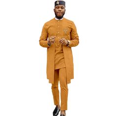 Traditional Long Sleeve Sets For Summer, Traditional Long Sleeve Summer Sets, Spring Long Sleeve Sets For Traditional Ceremonies, Traditional Fitted Pant Set With Long Sleeves, Orange Long Sleeve Sets For Festivals, Fitted Long Sleeve Pant Set For Festivals, Dashiki Outfit, Clothing Store Design, Fashion Traditional