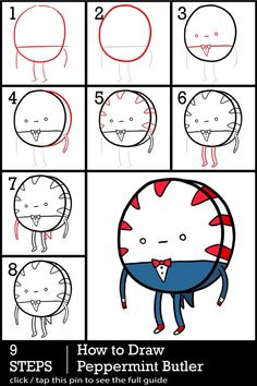 Butler Drawing, Goth Glue, Candy Kingdom, Adventure Time Drawings, Peppermint Butler, Mysterious Character, Adventure Time Characters, Time Drawing, Drawing Guide