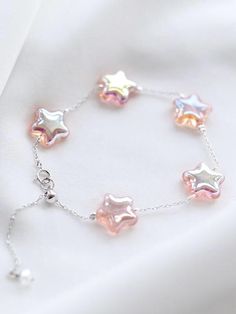 Star Bracelets, Saturn Necklace, Your Adorable, Kawaii Accessories, Fancy Jewellery, Pink Jewelry, Star Bracelet, Fancy Jewelry