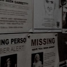 there are many missing posters on the wall