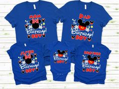 Birthday Boy Matching Shirts, Disney Family Matching Tshirts,mickey And Minnie, Disney Birthday Shirt Mickey Mouse 1st Birthday Shirt Family, Family Matching Mickey Mouse Crew Neck T-shirt, Mickey Mouse Crew Neck Top For Birthday, Mickey Mouse Crew Neck T-shirt For Birthdays, Mickey Mouse Crew Neck T-shirt For Birthday, Disney Mickey Mouse Tops For Birthday, Disney Crew Neck Top For Birthday, Disney Birthday Shirt, Mickey Mouse 1st Birthday