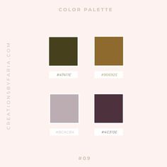 the color palette is shown in different shades