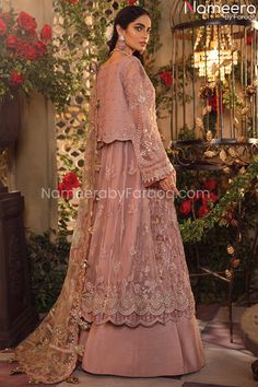 Glamorous Festive Dresses With Dabka Work, Party Anarkali Embroidered Dress Embellished, Glamorous Organza Dress With Resham Embroidery, Hand Embellished Embroidered Dress For Wedding, Party Dresses With Intricate Embroidery, Organza Dress For Wedding And Party Season, Glamorous Eid Dress With Dupatta, Glamorous Dress With Dupatta For Eid, Organza Wedding Dress For Party Season