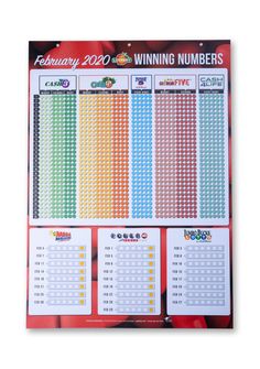 the winning numbers poster is displayed on a white background