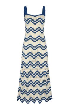 MAREA MAXI DRESS | IVORY/BLUE | PRE ORDER – ESCVDO Blue Square Neck Maxi Dress For The Beach, Blue Square Neck Maxi Dress For Beach, Blue Straight Neckline Dress For Beach, Blue Dress With Straight Neckline For Beach, Blue Beach Dress With Straight Neckline, Cream Square Neck Beach Dress, Cream Square Neck Dress For Beach, Blue Maxi Dress With Straight Neckline For The Beach, Blue Crochet Maxi Dress For Summer