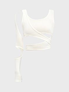 Buy Inexpensive Tanks & Camis at Kollyy online store, SPU: 48Q1AVE2N3ABE, Color: White, Theme:Autumn, Pattern:Solid. Outing Outfit, Concert Fits, Cut Out Top, Shoulder Cut, Grunge Style, Latest Outfits, Kpop Outfits, Stage Outfits, Affordable Clothes