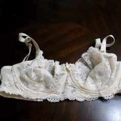 Beige/Cream Lace Bra, Underwire, Demi Cup, 34d. Never Worn. Demi Cup, Cream Lace, Lace Bra, Women's Intimates, Cream Color, Bra, Collage, Cream, Lace