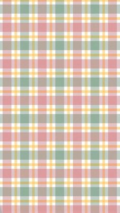 a pink, green and yellow plaid fabric