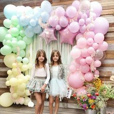 Hanging Balloon Garland, Pastel Balloon Garland, Matte Balloons, Rainbow Balloon Arch, Pastel Birthday, Shower Balloons, Pastel Balloons, How To Hang