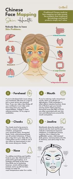 Improve Your Skin Health with Chinese Face Mapping | Mien Shiang Chinese Facial Mapping, Acne Chart Face Mapping, Chinese Face Mapping Acne, Chinese Medicine Face Map, Face Health Chart, Face Mapping Health, Acne Mapping Face, Acne Map, Facial Mapping