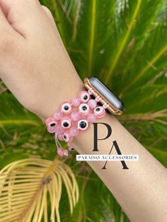 Mal de ojo rosa Apple Watch band  Tamaño de muñeca Xs S M XL M- siendo el más común  Evil eye pink Apple Watch band adjustable  Wrist size  Xs S M L XL M- Most common size Evil Eye Apple Watch Band, Pink Bracelet Strap Apple Watch Band, Pink Rectangular Bracelet Strap Apple Watch Band, Pink Rectangular Apple Watch Band With Bracelet Strap, Pink Rectangular Watch Band With Bracelet Strap, Trendy Pink Rectangular Apple Watch Band, Trendy Rectangular Pink Watch Band, Trendy Pink Rectangular Watch Bands, Trendy Pink Bracelet Strap Apple Watch Band