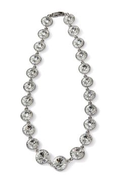 A beautiful Crystal Necklace made with Swarofski Crystals, set in silver, is 18” inches in length. Swarofski Crystals Silver Crystal Statement Necklace, Crystal Necklace, Statement Necklace, Crystals, Silver