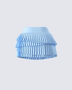 It’s impossible to feel blue when you look this good 😌 Made from plain weave woven fabric and complete with pleat details and a raw hem - this skirt is the pop of color everyone needs in their life 💙 Cheap Blue Pleated Mini Skirt, Blue Stretch Pleated Mini Skirt, Light Blue Pleated Mini Skirt, Luxury Blue Casual Mini Skirt, Luxury Blue Pleated Mini Skirt, Skirt Png, Turquoise Skirt, Black Off Shoulder, Tumblr Fashion