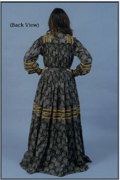 "Missouri River Sewing Pattern number 4799-500-016 Cherokee Tear Dress Pattern includes Women's sizes Small (6-8), Medium (10-12), Large (10-12 and X-Large (18-20 Pattern condition: Uncut, factory folded and complete with instructions ~ Item for sale is a sewing pattern, not a finished garment ~ This extremely popular dress acquires its name from the method of \"tearing\" out its pieces. Unique to the Cherokee and several other tribes of the Southeast, it is easy to make and requires only a few Cotton Prairie Dresses, Cherokee Tear Dress, Moccasins Pattern, Tear Dress, Alaskan Art, Cherokee Dress, Native Dress, Native American Clothing, Cherokee Indian