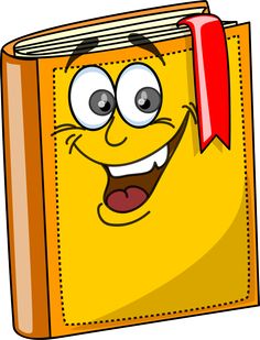 a yellow book with a red marker sticking out of it's face and eyes