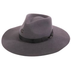 Style number: CWHIWA-403649 Granite felt hat Black ribbon hat band Charlie 1 Horse symbol pin on hat band Heat branded on front 3 3/4 inch brim Horse Symbol, Felt Hat, Black Ribbon, Hat Band, 4 Inch, Felt, Ribbon, Horses, Heat