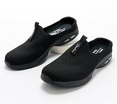 Sneaker comfort meets effortless slip-on style. Cute, comfy, and well cushioned, these must-have mules are designed to make the most of your downtime. From Skechers. Leopard Print Sneakers, Beaded Shoes, Black Clogs, Skechers Bobs, Suede Clogs, Platform Clogs, Print Sneakers, Cute Comfy, Skechers Women