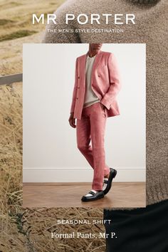 DESIGNED BY MR PORTER. A linen suit has true sartorial staying power thanks to how comfortable it is to wear in the heat. Part of a two-piece, Mr P.'s 'Phillip' trousers are cut with tapered legs and have unfinished hems so you can perfect the fit. Lower Impact Materials. This product is made using at least 50% lower-impact materials or ingredients. Find out more about our Consciously Crafted criteria here. Fitted Linen Suits For Work, Tailored Linen Suit With Pressed Crease, Casual Linen Suits For Work, Linen Suits With Pressed Crease For Tailoring, Business Casual Linen Suits With Pressed Crease, Linen Suit With Pressed Crease For Business Casual, Linen Suits With Pressed Crease For Business Casual, Classic Linen Workwear Sets, Spring Linen Suits For Workwear