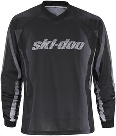 a black and grey shirt with the word ski - doo on it