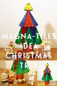 Magnet Tiles Christmas Tree, Magna Tile Building Ideas, Connetix Christmas Tree, Magna Tile Christmas Tree, Magnet Tile Christmas Tree, Magnatiles Christmas Tree, Megatiles Ideas, Magnetic Tiles Christmas, Christmas Magnatile Ideas