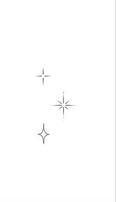 three stars are shown in the middle of a white background