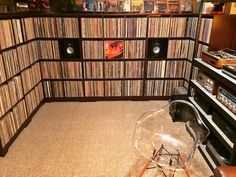 a room filled with lots of different types of records