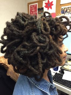 Petal locs Lox Hairstyles, Petal Locs, Loc Petal Styles, Natty Dreads, Thick Dreadlocks, Dread Journey, Hair Locs, Best Hair Dye, Loc Hairstyles