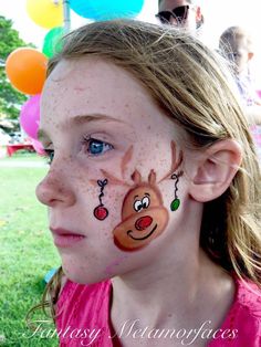 Boy Reindeer Face Paint, Boys Christmas Face Paint, Christmas Face Painting Easy, Santa Face Paint, Christmas Face Painting Ideas, Star Face Paint, Reindeer Face Paint, Christmas Venue, Face Paint Party