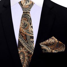 This luxurious silk necktie, featuring rich dark brown shades with an intricate paisley pattern, brings a refined and classic touch to any ensemble. Recommended Dress Shirts: White Dress Shirt: A timeless choice that makes the tie’s rich colors and paisley pattern stand out. Light Blue Dress Shirt: Complements the dark brown tones and adds a subtle contrast. Light Grey Dress Shirt: Provides a neutral base that allows the tie’s intricate design to shine. Subtle Pattern Dress Shirt: Opt for fine s Elegant Brown Suit And Tie Accessories For Semi-formal Occasions, Elegant Brown Tie For Semi-formal Events, Elegant Brown Suit And Tie Accessories With Pocket Square, Elegant Formal Brown Suit And Tie Accessories, Elegant Paisley Print Neckwear For Business, Elegant Brown Suit And Tie Accessories For Business, Elegant Business Suit And Tie Accessories With Paisley Print, Elegant Brown Tie, Elegant Brown Formal Ties