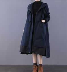 Long Women Casual Hooded Parka Plus Size Coat Jacket ,Custom make service available! Please feel free to contact us if you want this dress custom made.Materials used: cotton blendedSize: M: chest:112 cm length:98-106 cm sleeve：56 cm L : chest:116 cm length:99-107 cm sleeve：57 cm Most of our dresses are made of cotton linen fabric, soft and breathy. loose dresses to make you comfortable all the time.Flattering cut. Makes you look slimmer and matches easily.Payment:We accept payment by paypal and Plus Size Coat, Dresses To Make, Loose Dresses, Plus Size Coats, Hooded Parka, Cotton Linen Fabric, Loose Dress, Cotton Linen, Linen Fabric