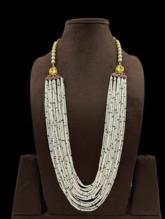 Jadau kundan side pendants necklace | traditional pearls necklace – Haas Collections LLC Pearl Necklace With Pendant, Pearl Sets Jewellery Indian, Indian Beads Jewellery Design, Pearls Jewelry Indian, Lehanga Saree, Pakistani Necklace, Necklace Traditional, Sabyasachi Jewellery, Beaded Necklace Patterns