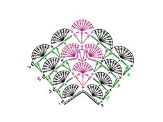 an image of a stylized design in pink and green