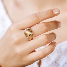 Lemon Quartz ring with double band in 14K solid gold. A modern and timeless stone ring with a natural quartz gemstone. A perfect gem gold ring for women, dainty and subtle that adds glam to every outfit. The best for her. 100% handcrafted with love!D E T A I L S● Metal: 14K solid gold or 14K white gold or 14K rose gold● Gemstone: Lemon Quartz, briolette cut● Stone Diameter: 10mm (0.4in) or 12mm (0.5in)R I N G ∙ S I Z I N GFor General Reference:● we use standard US Ring Sizing● an average women's Ring Double Band, Lemon Quartz Ring, Gold Ring For Women, Double Rings, Lemon Quartz, 14k Gold Ring, Quartz Ring, Ring For Women, Stone Ring