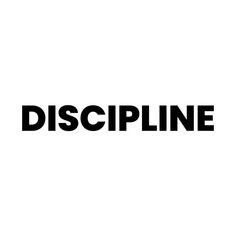 the word discipline written in black on a white background