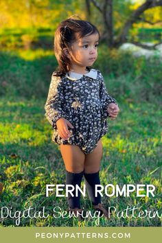 Fern Romper is a gorgeous design made for stretch knit fabrics. It includes options for a waistband, collar and sash. It includes a short and long sleeve options and snaps for easy nappy/diaper changes.Sized Newborn-4 years. Peony Patterns. Digital PDF downloadable sewing pattern. Print at home and sew today! Projector files included. Beginner friendly tutorial with fully photographed steps. Join our Facebook group for more inspo and advice! Short Twists, Statement Sleeves