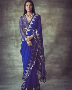 We Took INR 50K To New Age Designers & Found These Sangeet Outfits! Saree Illustration, Saree 2022, Frill Saree, Royal Blue Saree, Vani Vats, Sangeet Outfit, Full Sleeve Blouse, Anarkali Lehenga, Saree Draping