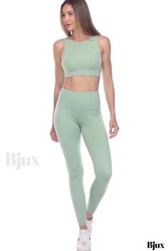 Bjux - Leggings deportivos sólidos de cintura alta para un rendimiento óptimo Yoga Pants Pattern, Green Style, Pants Pattern, Yoga Pants, High Waist, Yoga, Leggings, Sports, Pants