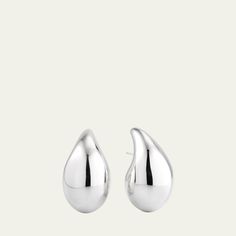 Bottega Veneta sculpted earrings Approx. 2" length (5cm) Sterling silver with a shiny finish Position of the posts creates an illusion For pierced ears Made in Italy Silver Bottega Earrings, Contemporary Teardrop Earrings With Polished Finish, Sculpted Earrings, Large Drop Earrings, Drop Earrings Silver, Vanessa Hudgens, Insta Inspo, Silver Drop Earrings, Pierced Ears