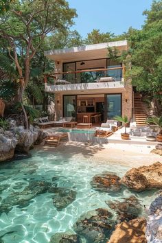 #homedecor #livingarea Dream Beach Houses, Dream Beach, Design Your Dream House, Dream House Exterior, Dream House Decor, Backyard Pool, Dream Home Design, Luxury House