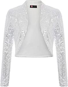 Glitter Jacket, Shrug For Dresses, Open Front Blazer, Sequin Jacket, فستان سهرة, Silver Sequin, Amazon Women