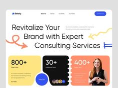 the landing page for an expert consulting services company, which is designed to look like it has