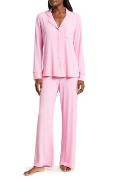 SKIMS Soft Lounge Rib Pajamas | Nordstrom Sleepwear Aesthetic, Christmas Pjs Women, Nordstrom Outfit, Cotton Pajama Set Women, Pajamas Aesthetic, Nighttime Routine, Pajama Fashion, Cute Sleepwear, Cozy Pajamas