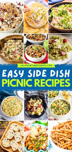 Looking for dishes to bring to a picnic? There's something for everyone in this roundup of picnic recipes including easy summer side dishes, fresh summer salads, summer appetizers, and much more. Find the perfect picnic food idea! Camping Side Dishes, Easy Cookout Side Dishes, Best Picnic Food, Cold Side Dishes, Easy Picnic Food, Picnic Side Dishes, Party Side Dishes, Cookout Sides, Barbecue Sides