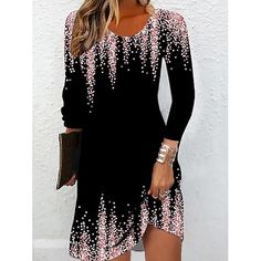 Season:Summer; Fabric:Polyester; Sleeve Length:Long Sleeve; Gender:Women's; Style:Stylish,Elegant; Elasticity:Micro-elastic; Occasion:Vacation,Daily; Fit Type:Regular Fit; Dresses Type:Sheath Dress; Pattern:Floral; Design:Print; Neckline:Crew Neck; Brand:Shall We; Front page:FF; Listing Date:09/05/2024; Dress Length Type:Maxi Dress; Print Type:Print Maxi Dress Long Sleeve, Maxi Dress Long, Floral Dress Casual, Mini Dresses Online, Dress Long Sleeve, Fashion Mode, Types Of Dresses, Long Sleeve Maxi Dress, Long Maxi Dress